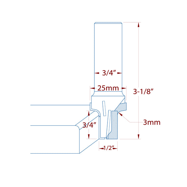 PCD Diamond "30" MDF Door Bit