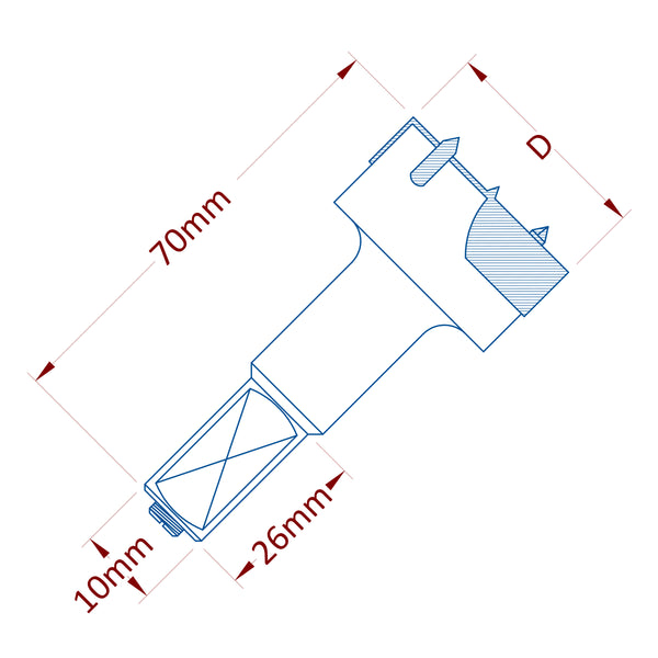 Industrial 2+2 Wing Hinge Boring Drills