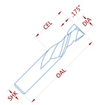 1 Flute Mortise Compression