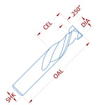 2 Flute Mortise Compression