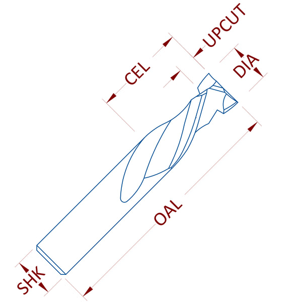 2 Flute Mortise Compression