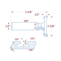 PCD Diamond "T" Slot Router Bit