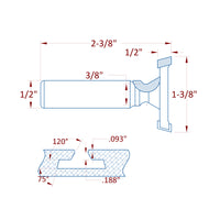 PCD Diamond "T" Slot Router Bit