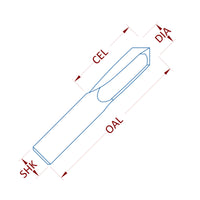 2 Flute Straight "V" Bottom