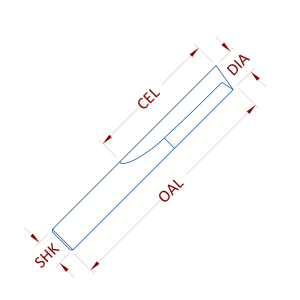 1 Flute "V" Style Flute